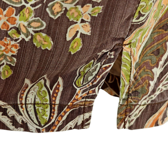 Tommy Bahama Silk Hawaiian Shirt Mens Size XL Autumn Earth Tones Beach Aloha - Picture 6 of 10